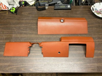 1970 Dodge Charger Plymouth Road Runner Dash Pad Glove Box Set Burnt Orange - Image 1 of 4