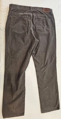 Pantalones de pana marrón Lauren Jeans Co Ralph Lauren para mujer 12 elásticos pierna recta Foto 1 de 4