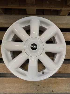 ✅1xOEM Mini Cooper R50 R56 llanta de aluminio blanca llanta de aluminio 17" 7J ET:48 Crown Spoke 104 - Imagen 1 de 4