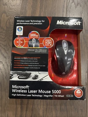 Microsoft Wireless Laser Mouse 5000 - Metallic Black | NEW & sealed - Image 1 of 4