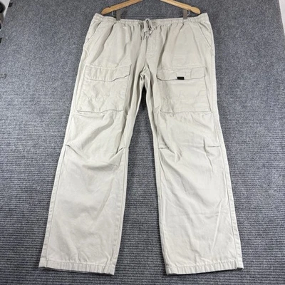 Arizona Jeans  Co. pants men’s XXL cargo beige elastic waist drawstring cotton  - Image 1 of 4