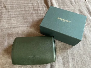 Audemars Piguet 2 Watch Dark Green Leather Travel Case / Pouch - Picture 1 of 23