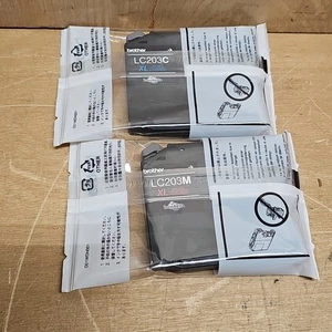 Genuine Brother LC203XL Cyan Magenta 2PK Ink Cartridge Lot 2 SEALED EXPIRES 8/25 - Picture 1 of 6