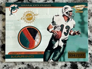 Dan Marino 2000 Pacific Authentic Game Worn Jersey Card SN /777 4 Color Patch - Picture 1 of 3