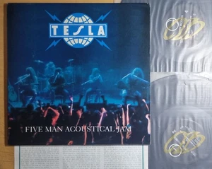 EX 2LP / TESLA - Five Man Acoustical Jam [ 1991 Korea 1st LP Vinyl ] w/Insert - Imagen 1 de 5