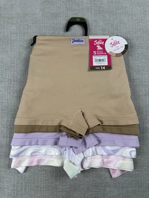 Paquete de 5 calzoncillos cortos para niños Justice talla 14 multicolor Love Who NUEVO Foto 1 de 3