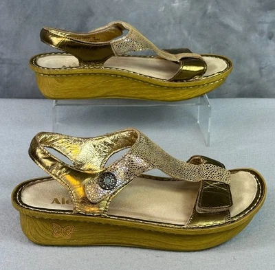 Zapato Sandalia Alegria Mujer Dorado Kendra Metálico Talla 38 u 8 (S2161) Foto 1 de 4