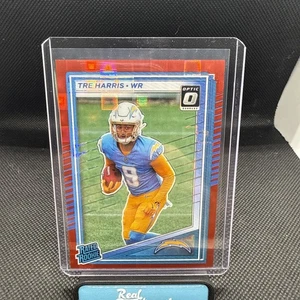 2025 Donruss Tre Harris Rated Rookie Ottica Anteprima Rosso Pandora 329 - Foto 1 di 2