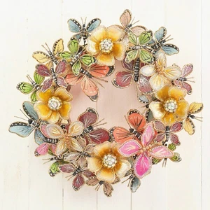 22" Capiz Butterly Wreath Handcrafted Premium Easter and Spring Decor - Picture 1 of 2