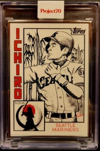 ICHIRO BRITTNEY PALMER 2021 1984 TOPPS PROJECT70 Silver Frame Artist Proof 19/51 - Picture 1 of 4