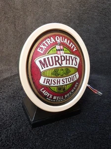 VINTAGE MURPHYS STOUT BAR SCHILD BIERPUMPE AUFSATZ THEKE TOP IRISH STOUT BELEUCHTET - Bild 1 von 16