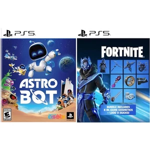Astro Bot and Fortnite Cobalt Star Pack + 1000 V-Bucks Bundle - PlayStation 5 - Picture 1 of 4
