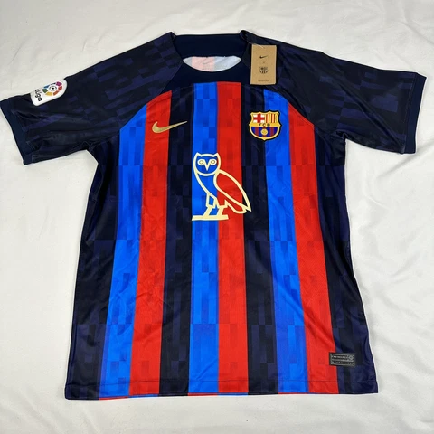 FC Barcelona x OVO Drake #9 Lewandowski Nike Jersey Cover