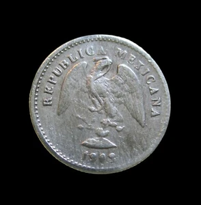 MEXICO 5 CENTAVOS 1902 Cn Q EAGLE SILVER KM 400 #4078# - Picture 1 of 2