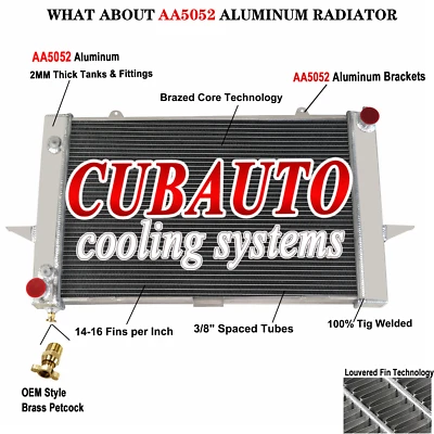 Radiador de aluminio de 3 filas apto para Volvo S70 1999-2000 V70 1999-2004 C70 1999-2000 Foto 1 de 4