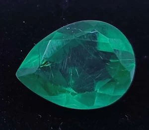 Lab-Created Green Emerald 8.60 CT Pear Cut EGL Loose Gemstone 5ARM - Picture 1 of 4