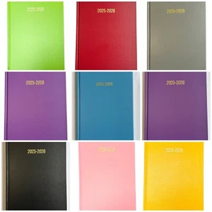 2025-2026 Academic A5 Week to view Day A Page Desk Diary Hardback Appointment S - Picture 1 of 33