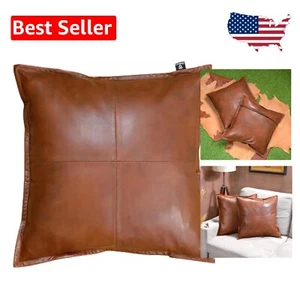 Chic 14" x 14" Lambskin Suede Pillow Cover - Perfect for Living Room & Bedroom - Picture 1 of 8