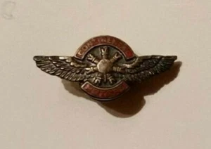 Vintage 1940s WWII Era Winged Propeller Continental Motors Screw Back Lapel Pin - Picture 1 of 5