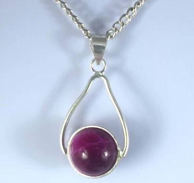 Red Ruby Round Ball Gemstone Pendant Natural 28 Carat Certified New Collection - Image 1 of 4