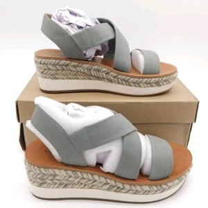Lucky Brand Womens 6M Johannas Platform Sandals Slingback Leather Gladiator New - Picture 1 of 8