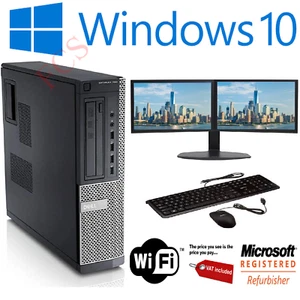 Dell OptiPlex Quad Core Windows 10 Office PC i7 3.40GHz 16GB RAM 480GB SSD - Picture 1 of 6