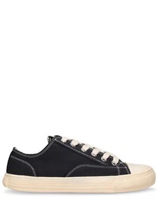 MIHARAYASUHIRO Past Sole Women's Black Canvas Low Top Sneakers New - Picture 1 of 5