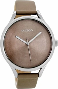 SALE Oozoo Damen Uhr Lederband taupe/silber Ø42mm C8633 - Bild 1 von 1