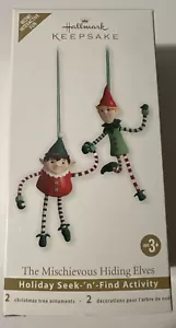Hallmark Keepsake Ornament 2011 The Mischievous Hiding Elves hide n seek NEW NIB - Picture 1 of 2