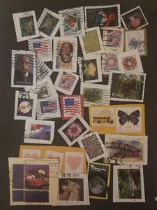US Forever Stamp Lot USED On Paper T13827 - Picture 1 of 1