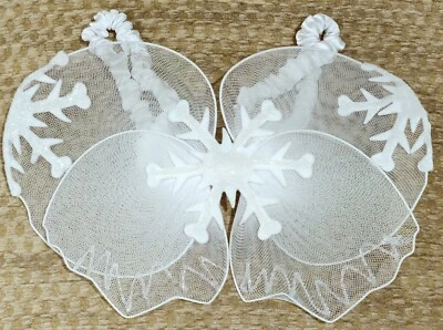 CHILD SZ SPARKLE White ❄️ SNOWFLAKE ❄️ ANGEL WINGS COSTUME ACCESSORY~ NEW/NIP - Image 1 of 4
