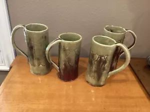 4 Handmade Ceramic Pottery Coffee Mug - Picture 1 of 3