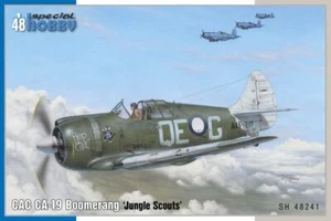 MW22 SPECIAL HOBBY SH48241 CAC CA-19 BOOMERANG ‘JUNGLE SCOUTS’ 1/48  PLASTIC KIT - Bild 1 von 2