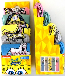 Sponge Bob Socks Primark Square Pants Mens 5 Pack UK Sizes 6 to 8 or 9 to 12 - Picture 1 of 4