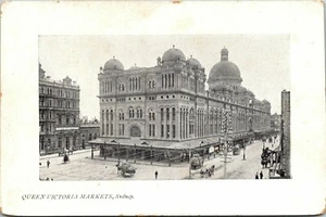 SYDNEY AUSTRALIEN QUEEN VICTORIA MARKETS STRASSENSZENE ALTE POSTKARTE - Bild 1 von 2