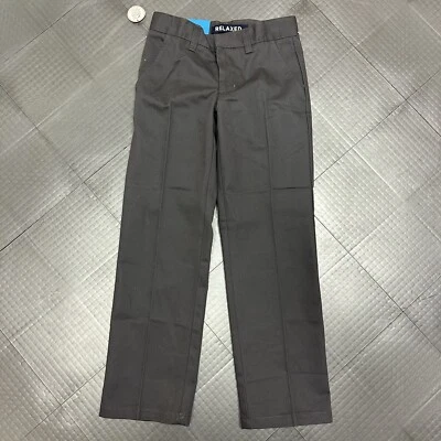 PANTALONES DE VESTIR RELAJADOS GRIS TOSTADO FRANCÉS NIÑOS TALLA 8 NUEVOS Foto 1 de 4