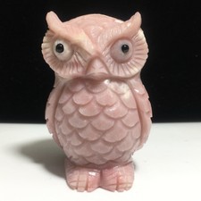 Natural Crystal Powder Aobao Mineral SpeCimen, Hand - Carved Owl Gift  SD10