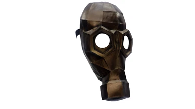 Ghoulish Productions Low Poly Gas Jr. Latex Face Mask Horror Halloween Cosplay - Image 1 of 4