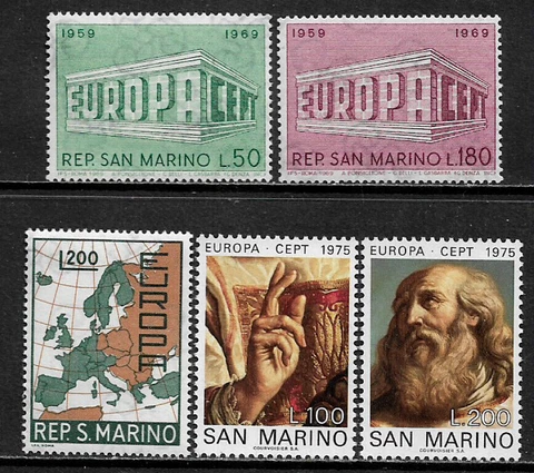 [DL-034] Dollar Lot - San Marino Mint Never Hinged Stamps Cover