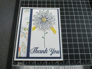 THANK YOU HANDMADE GREETING CARD #emc604 STAMPIN UP FLOWER - Picture 1 of 3