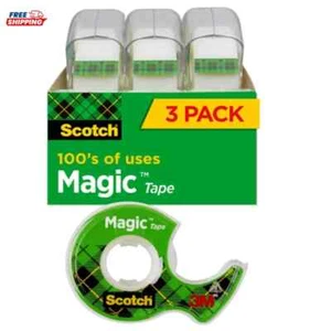 Scotch unsichtbares mattes Finish Magic Tape mit Abroller 3/4 Zoll x 300 Zoll - Bild 1 von 4