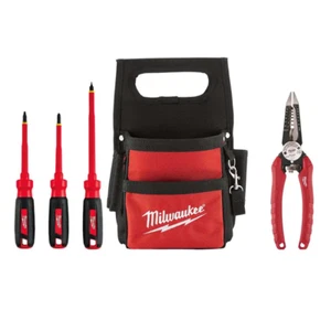 MILWAUKEE Electrician'S Hand Tool Set with Tool Pouch (5-Piece) - Picture 1 of 8