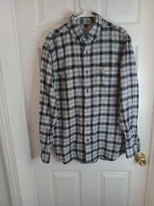 Carhartt uomo plaid flanella pesante con bottoni taglia media RN 14806 - Foto 1 di 21