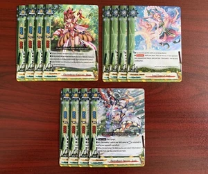 FUTURE CARD BUDDYFIGHT S-BT07 ELECTRODEITY KATANA WORLD PLAYSET (4x EACH R & U) - Picture 1 of 5
