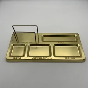 Vintage Kommode Diener Messing goldfarben Metallfächer Schlüssel Münzen Geldbörse Stifte - Bild 1 von 10