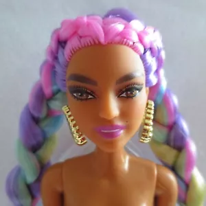 NEW! 2020 Barbie Extra Doll Rainbow Braids Daya Millie Fully Articulated ~ NUDE - Picture 1 of 3