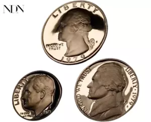 3x 1979-S Type 2 Quarter + Dime + Nickel Set/Lot- Gem Proof CAMEO - 3 Coins#PL73 - Picture 1 of 8