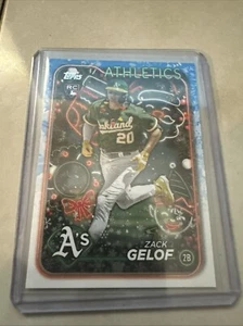  Zack Gelof 2024 Topps Holiday #H72 Image Variation Lights SP (RC) Athletics - Bild 1 von 2