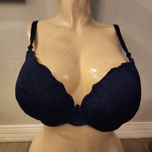 Torrid Bra 42D Blue Padded Push Up Underwire - Picture 1 of 4