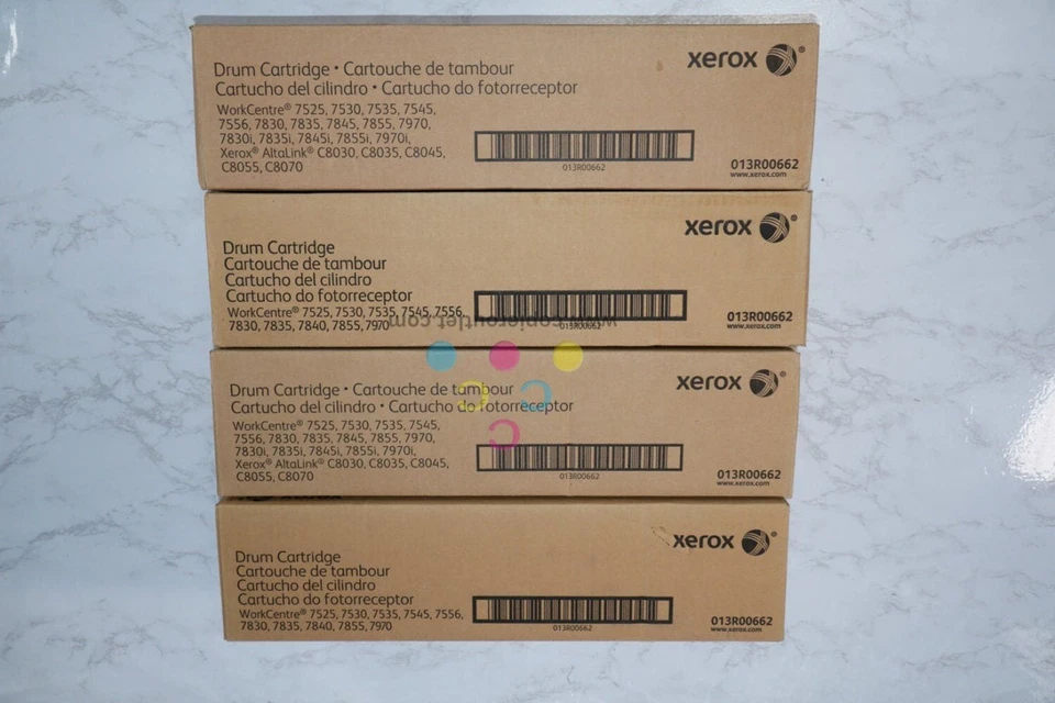 4 Genuine Xerox 7545 7830 7855i Altalink C8030 C8070 Drum Cartridges 013R00662